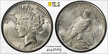 1927 $1 MS64+ 
