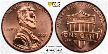 2020-D 1C Shield MS66RD