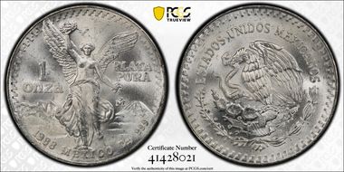 1988-Mo Onza Libertad Ag MS67