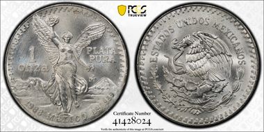 1988-Mo Onza Libertad Ag MS67