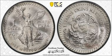1988-Mo Onza Libertad Ag MS67