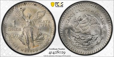 1988-Mo Onza Libertad Ag MS66