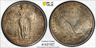 1917 25C Type 1 MS63FH
