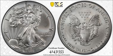 2016-W $1 Burnished Silver Eagle 30th Anniversary Lettered Edge SP69