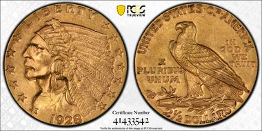 1928 $2.50 MS62