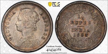 1883-C 1/4 Rup SW-6.270 MS62