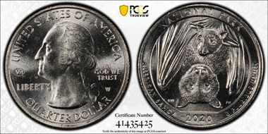 2020-W 25C American Samoa NP V75 MS64