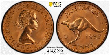 1957 Y. (p) 1D Matte PR65RD