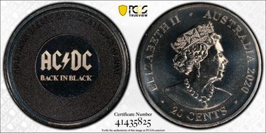 2020 20C AC/DC- Back in Black 40th Anniversary Colorized MS68