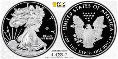 2020-W  $1 Silver Eagle - v75 Privy First Strike PR68DCAM