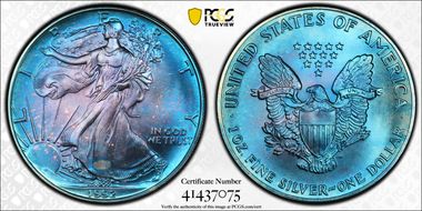 1992 $1 Silver Eagle MS66