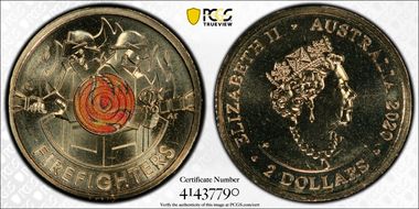 2020-C $2 Firefighters Colorized MS68