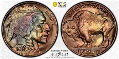 1938-D 5C Buffalo MS68