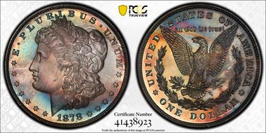 1878 8TF $1 PR66+