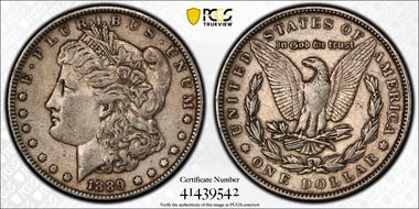 1889 $1 XF40