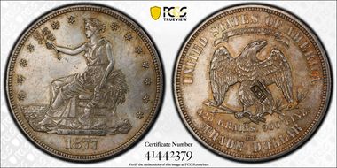 1877-CC T$1 Chopmarked MS62+