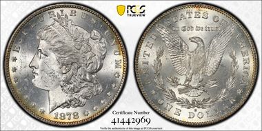 1878-S $1 MS62