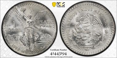 1988-Mo Onza Libertad Ag MS64
