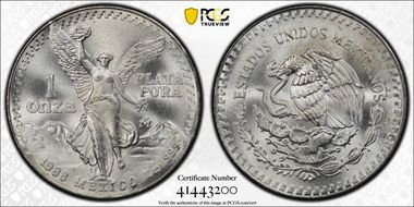 1988-Mo Onza Libertad Ag MS67