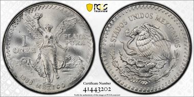 1988-Mo Onza Libertad Ag MS67