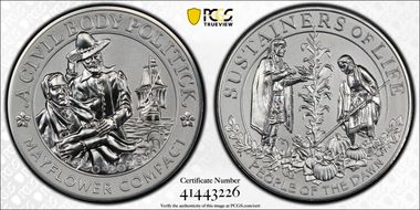 2020 Medal Mayflower 400th Anniversary Reverse Proof First Strike PR70