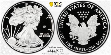 2020-W  $1 Silver Eagle - v75 Privy PR70DCAM