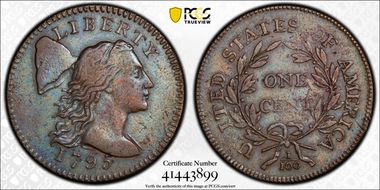 1795 1C Plain Edge VF35BN