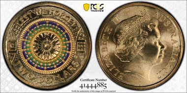 2017-C $2 Lest We Forget Colorized MS70