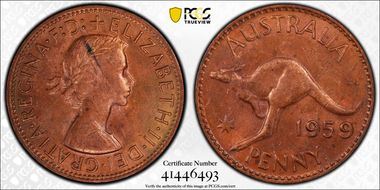 1959 Y. (p) 1D MS63RB