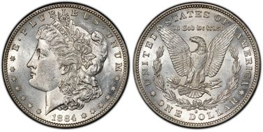 1884-S $1 AU55