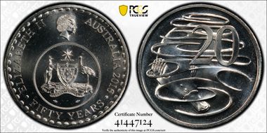 2016 20C 50 Yrs Decimal Currency MS68