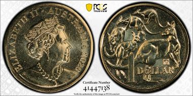 2020 $1 Mob of Roos  Currywurst Privy MS67