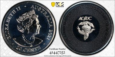 2021 20C AC/DC- Dirty Deeds Done Dirt Cheap 45th Ann MS68