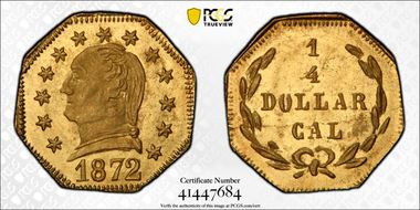 1872 G25C BG-722, Washington MS67