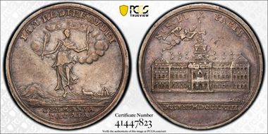 1763 AR Medal Betts-447, Messenger of Peace XF45