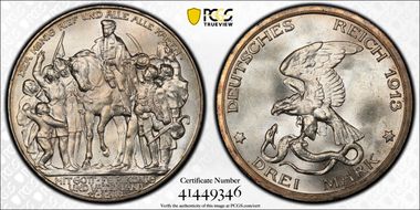 1913 3 Mk 100 Years J-110 MS65