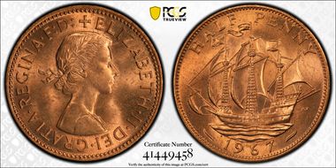 1967 1/2D S-4158 MS65RD