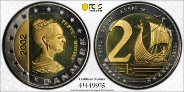 2002 € 2 X#Pn8 Fantasy MS69