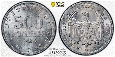1923-F 500 Mk J-305 MS67
