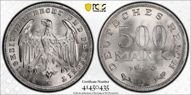 1923-F 500 Mk J-305 MS67