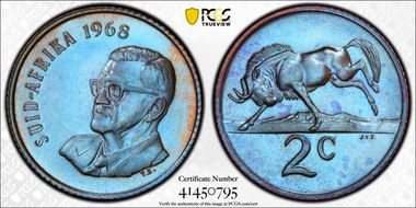 1968 2C Afrikaans PR67BN