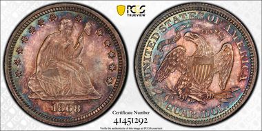 1868 25C MS66