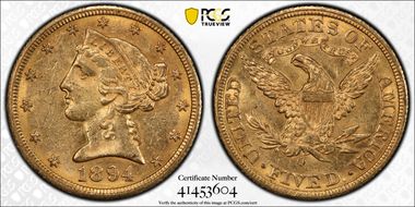 1894-O $5 MS60