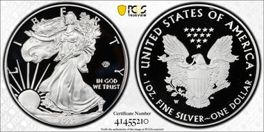 2020-W  $1 Silver Eagle - v75 Privy First Strike PR69DCAM