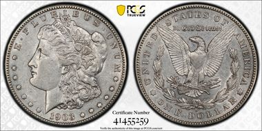 1903-S $1 Micro S AU50