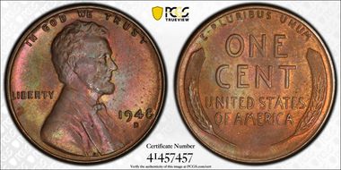 1948-D 1C MS64BN