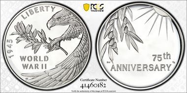 (2020) Medal End of World War II 75th Anniv. PR69DCAM