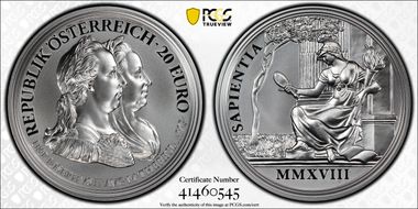 2018 € 20 Maria Theresa Prudence and Reform PR70