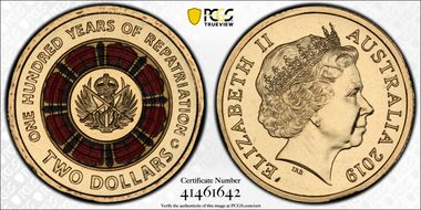2019-C $2 100 Years of Repatriation Colorized MS69