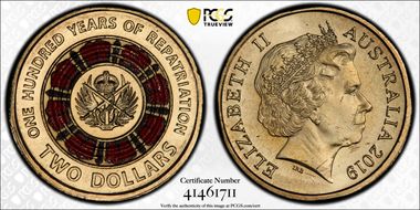 2019 $2 100 Years of Repatriation Colorized MS65